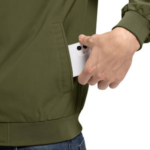 Chaqueta Cortavientos Ligera Informal para Hombre con Logotipo Personalizado al por Mayor, Chaqueta Bomber Impermeable con Cremallera y Bolsillos para Hombre - Product Image 3