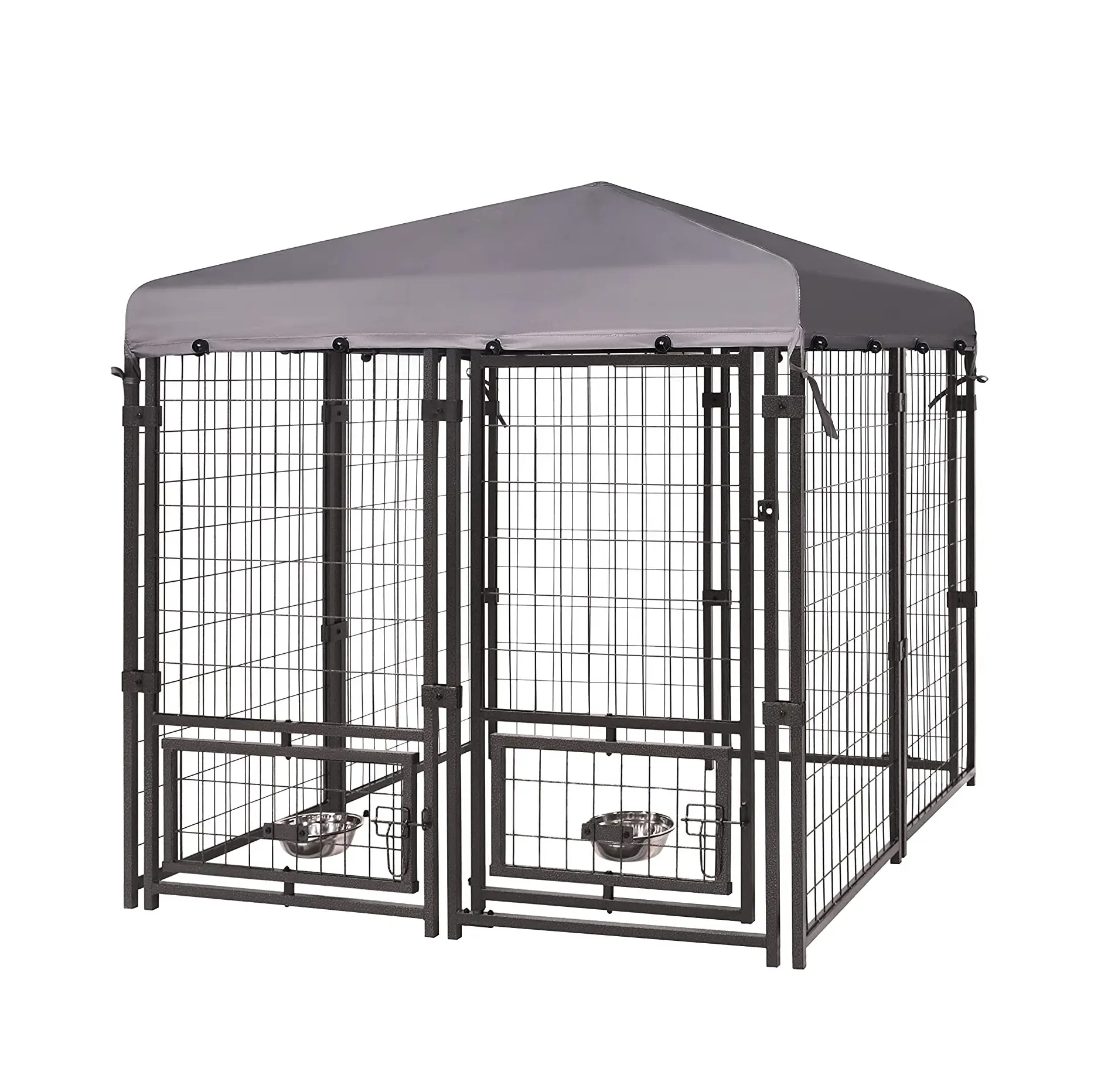 Best Selling Outdoor Pet Cage with Roof Large Size Dog House and Feeder Pet Enclosure House Heavy Duty