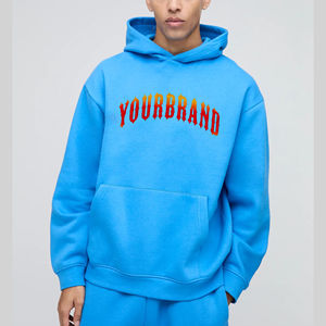 Alta calidad pesado 100% algodón bordado personalizado Streetwear Unisex de gran tamaño Logo sudaderas con capucha hombres ODM suministro para la temporada de otoño - Product Image 4