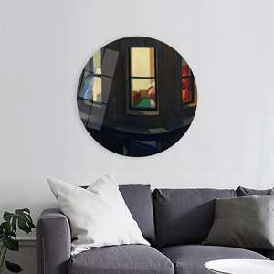 Décoration d'intérieur moderniste : Tableau sur toile imprimé 'Fenêtres nocturnes' d'Edward Hopper, ART SUR VERRE TÉMPERÉ - Product Image 1