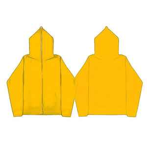 Personalizado de gran tamaño pulóver peso pesado liso personalizado cara completa cremallera Sudadera con capucha de algodón en blanco negro cremallera sudaderas con capucha hombres - Product Image 1