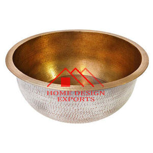 ร้านเสริมสวยชามทำเล็บเท้าแบบทำมือดีไซน์ด้วยค้อนทำจากทองแดงหรูหราสไตล์ทันสมัย - Product Image 5