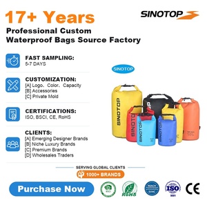 กระเป๋าแห้งกันน้ำพิมพ์โลโก้ OEM ตามสั่ง ขนาด 2L 5L 10L 15L 20L สำหรับเดินป่า ว่ายน้ำ ทำจากผ้าใบ PVC 500d  กระเป๋าแห้งกันน้ำแบบสั่งทำพิเศษ - Product Image 1