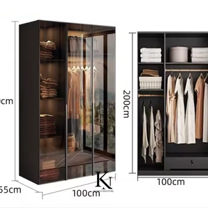 El mejor precio Muebles para el hogar Muebles de dormitorio modernos Armario de madera industrial multicompartimento en el dormitorio - Product Image 4