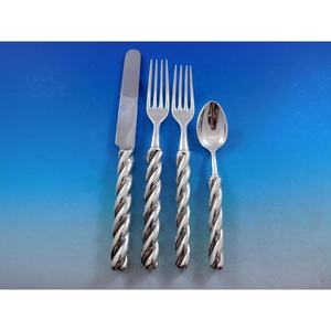 Juego de cubiertos elegante de alta calidad, acero inoxidable con acabado mate y mango de diseño plano único, estilo de museos de moda, gran oferta - Product Image 2