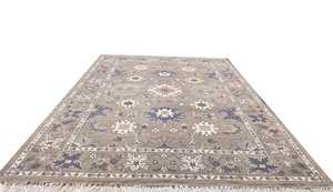 Decoración del hogar Oushak alfombra hecha a mano gris Floral 8x11 sala de estar corredor felpudo conjuntos 1 pieza estilo persa de alta calidad - Product Image 3