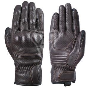 Guantes de cuero personalizados unisex para motocicleta, guantes protectores de invierno para montar en moto y motocross con pantalla táctil - Product Image 1