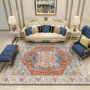 Tapis mural classique tufté en velours cristal, motif médaillon, design personnalisé, avec envers antidérapant à picots, idéal pour les locations - Product Image 6