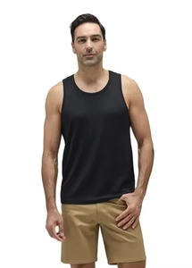 Hommes 100% coton débardeur hommes chemise sans manches respirant hauts de gymnastique vêtements de Fitness entraînement sous t-shirt utilisation de course élégant - Product Image 6