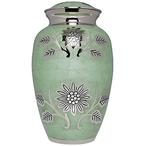 Urne de crémation en aluminium pour équitation Premium Shining Finished Lovely Sun Set Paint Picture Adult Urns For Human Ashes - Product Image 5
