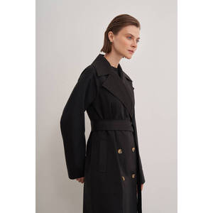 Women's Long PU Leather <b>Trench</b> Coat <b>Waterproof</b> Printed Autumn Coat - Product Image 6
