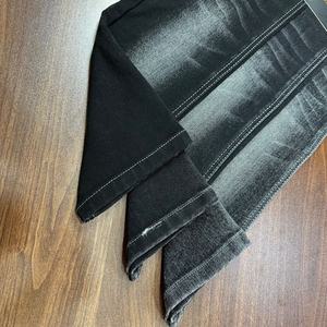 Tissu denim noir Lizhi XH5026K-1B en sergé extensible teint en fil croisé, avec support en tissu éponge 8 fils, pour sacs de mode garçons et filles - Product Image 4