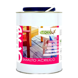 Ecolux Vernice Acrilica Marrone 2,5 L Ecologica a Base d'Acqua per Legno e Metallo Finitura Lucida - Product Image 1