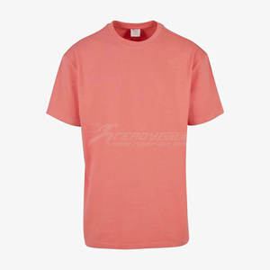 T-shirt surdimensionné personnalisable pour hommes 100% coton épais 300gsm haute qualité Dtg sérigraphie unie DTG tissu tricoté - Product Image 1