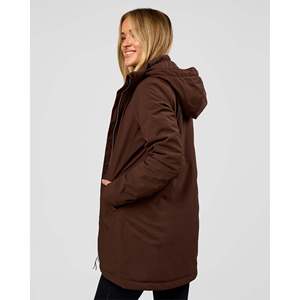 Chaqueta Larga para Mujer-Auxiliary 2.0 en color Chocolate Caliente - Product Image 3
