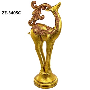Escultura de Animales de Aluminio Hecha a Mano de Primera Calidad, Figura Decorativa de Lujo Moderna y Antigua Chapada en Oro para el Hogar - Product Image 5