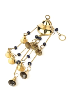 กระดิ่งแขวนทำจากทองเหลืองยาว44ซม. พร้อมกระดิ่งวินเทจโซ่พร้อมเชือกแขวนตกแต่งสำหรับงานแต่งงาน - Product Image 5