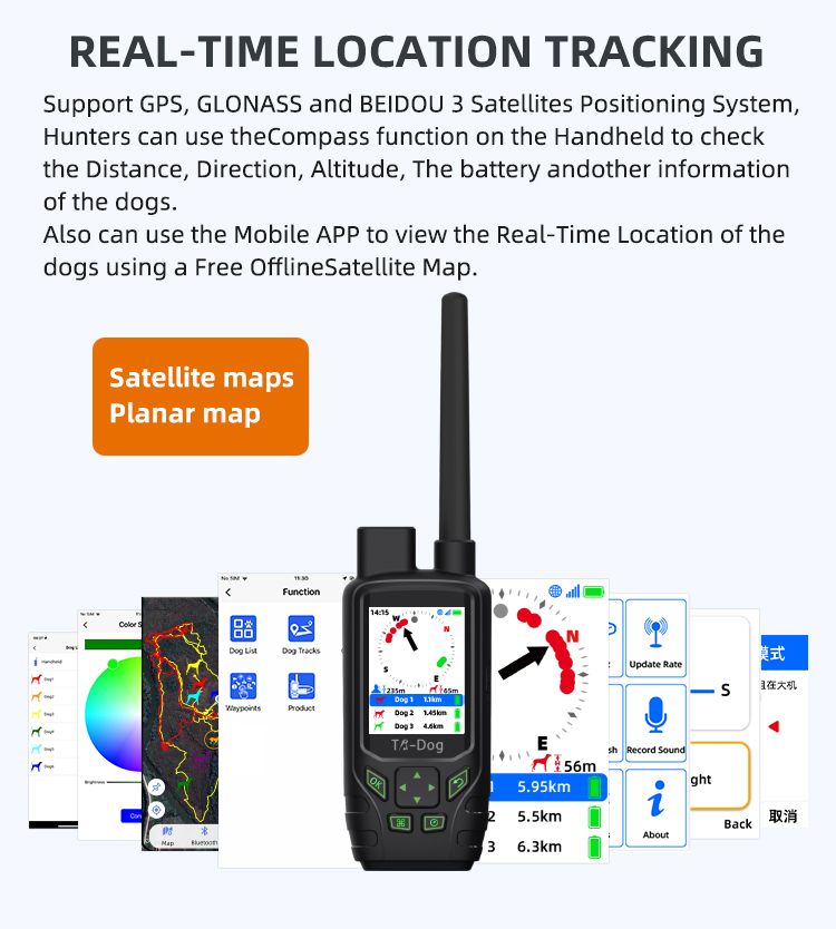 Hot Selling Professional Hunters Long Distance Hunting Dog Gps Tracking