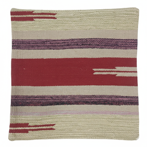 Housse de coussin carrée en coton fantaisie tissée à la main, couleurs et motifs floraux assortis, avec surpiqûres, lavable et personnalisable pour la maison et l'hôtel - Product Image 1