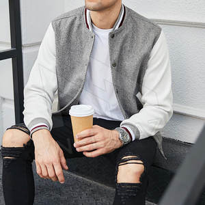 Bas quantité minimale de commande Manches en laine et en cuir de haute qualité Veste d'extérieur pour hommes OEM Custom Baseball Lettermen Jackets - Product Image 4