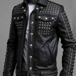 Combinaison de moto de course pour homme, coupe-vent, imperméable, veste en cuir décontractée pour affaires avec tissu denim, équipement de protection - Product Image 1