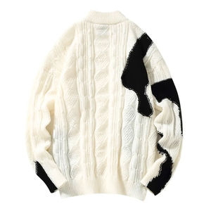 Pull pour homme en tricot à manches longues pour un usage quotidien Pull épais et chaud pour homme Pull confortable pour l'hiver Pull pour homme - Product Image 2