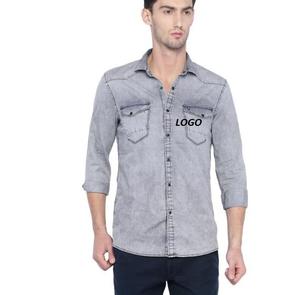 Camisetas de satén de manga larga para mujer de calidad superior servicio OEM personalizado camisas de mezclilla transpirables con cuello levantado de algodón transpirable - Product Image 3