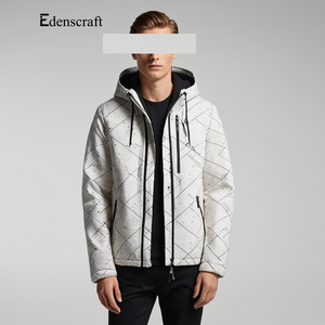 Veste d'hiver en toile épaisse pour homme, résistante à l'eau, coupe-vent, écologique, col à capuche, chaude, streetwear, pour le froid - Product Image 5