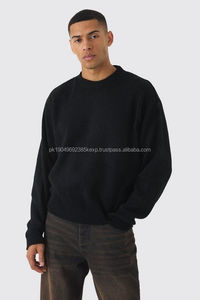 100% algodón liso teñido cuello redondo sudadera para hombres patrón sólido invierno estilo Casual con bordado personalizado y logotipo para hombres - Product Image 5