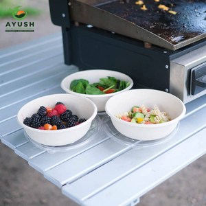 Bols en papier biodégradables écologiques jetables fabriqués à partir de pulpe de canne à sucre pour les buffets et les restaurants - Product Image 3