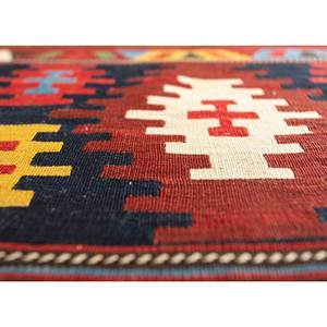 พรมขนสัตว์ขนาดใหญ่ Nayaab Classic ลายเรขาคณิต ทำมือ ขนาด 9x12 ฟุต สำหรับทางเข้าบ้าน-Paem-884 สีแดงและสีส้ม ทอแบบเรียบ - Product Image 3