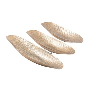 ถาดอาหารโลหะทำจากอะลูมิเนียมที่มีคุณภาพระดับพรีเมียมไม่เหมือนใครถาดอาหารโลหะที่หรูหรามีขนาดแตกต่างกันสำหรับการให้บริการที่ทันสมัย - Product Image 3