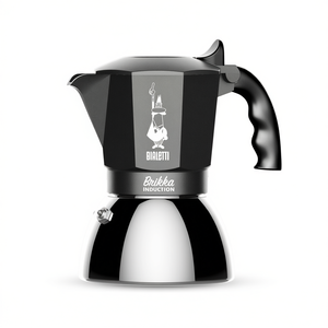 Machine à expresso manuelle en aluminium BRIKKA 4 tasses, cafetière à induction en gris avec finition chromée polie, modèle 0007317 - Product Image 2