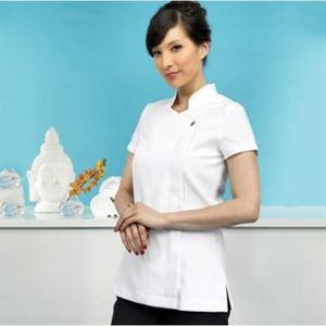 เสื้อลูกไม้แฟชั่นสำหรับร้านเสริมสวยชุดสปาปรับแต่งได้ - Product Image 5