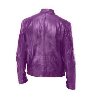 Veste en cuir légère à logo personnalisé Vêtements tendance Veste en cuir pour hommes Veste en cuir de haute qualité - Product Image 4