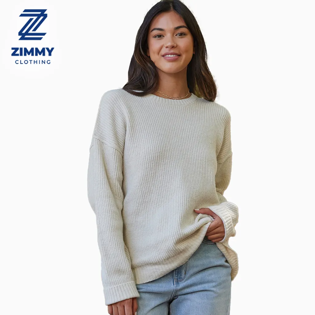 Los más vendidos 2024 suéter de cuello redondo unisex suéter suave suéter usar suéteres de mujer