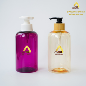 Bouteille PET transparente de 400ml avec couleur personnalisée Emballage OEM du Vietnam pour shampooing, lotion, gel douche - Product Image 2