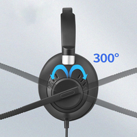 Casque filaire Talkvioce X6D pour centre d'appels avec micro et suppression du bruit