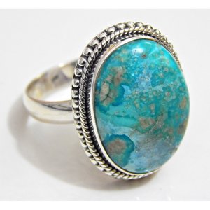 Handmade <b>925</b> Sterling <b>Silver</b> Natural Turquoise Gemstone <b>Ring</b>-Elegant Anniversary Gift for Her R0072-GS - Product Image 2