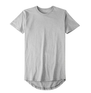 Camisetas de calle teñidas de color sólido de corte holgado para hombre, cuello redondo, longitud regular, 100% algodón, estambre B2B - Product Image 1