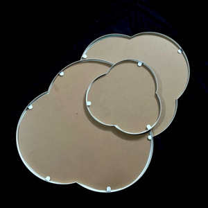 Marco de espejo de Metal blanco moderno 2025, forma Irregular para sala de estar y baño, decoraciones para el hogar - Product Image 6