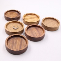 Anneau en bois massif de 70mm, support de bague de fiançailles, plateau de bijoux de voyage, cadeau de mariage pour demoiselle d'honneur