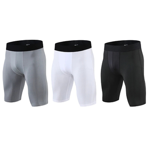 Shorts de compression sportifs respirants en tissu premium pour la gym, l'entraînement, la course à pied et le cyclisme, en polyester et élasthanne extensibles – Vente en gros - Product Image 2