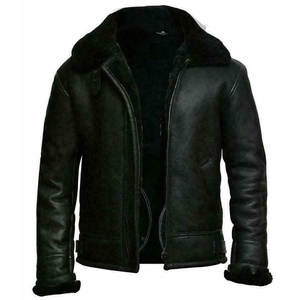 Veste coupe-vent en cuir avec logo personnalisé, vestes de mode d'hiver pour hommes, vestes de motard en cuir d'agneau véritable, unisexe - Product Image 2