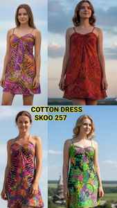Vestido Mini para Mujer de SK NOOR SONS, Estilo Bohemio Informal de Verano, Ligero y Fluido, de Algodón, Lavable, Ecológico - Product Image 5