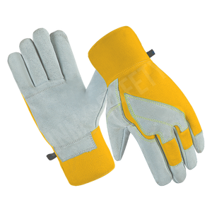 Gants de mécanicien confortables en cuir de vachette fendu Gants de travail souples renforcés de protection des mains de sécurité industrielle - Product Image 3