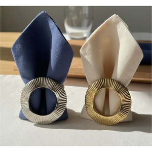 Elegant Metal Napkin Rings Antique Gold Silver Finish Napkin Holders For Wedding Party Dining <b>Table</b> Decor Sturdy <b>Table</b> Setting - Product Image 1