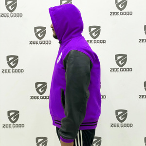 High Quality Customized Street Style <b>Canvas</b> <b>Jacket</b> Stand Collar Front Logo 100% Cotton Letterman Winter Style OEM High Quality - Product Image 3