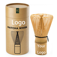 Fouet à matcha en bambou avec logo personnalisé, 80/100/120 dents, fouet à matcha traditionnel japonais Chasen - Fouet en bambou japonais authentique