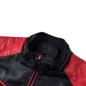 Pakistan Factory Genuine Men's <b>Winter</b> <b>Leather</b> <b>Jacket</b> Stand Collar Solid Color OEM Zipper Canvas Fabric Breathable Quick Dry - Product Image 2